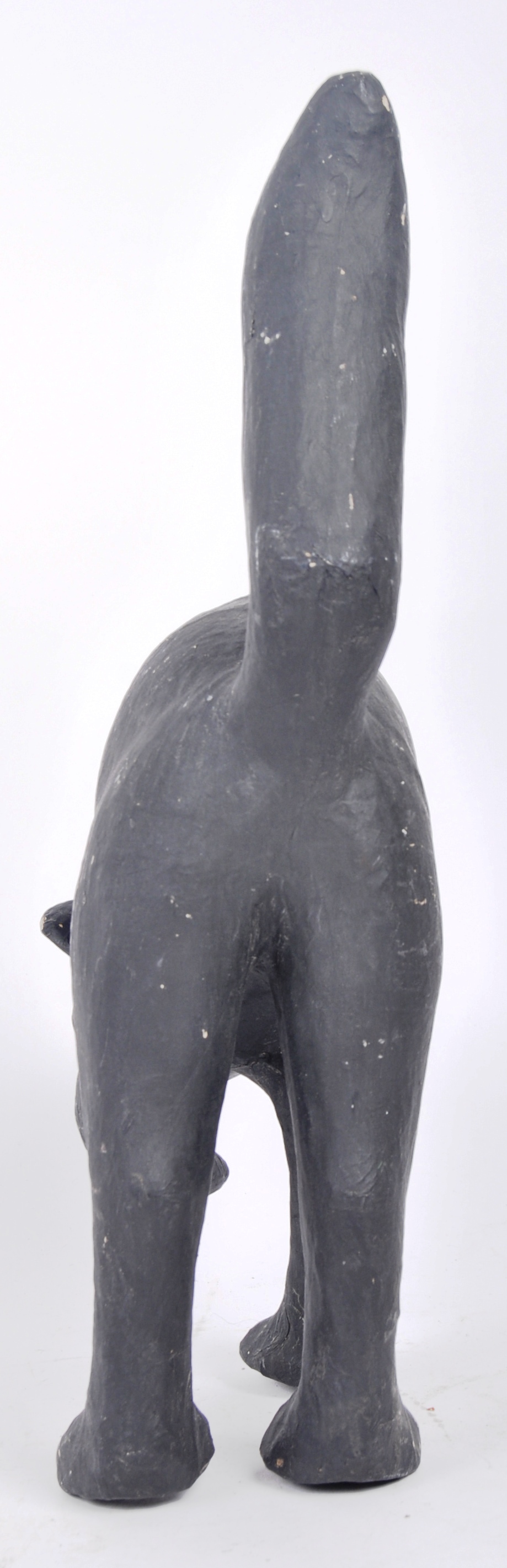 RETRO 20TH CENTURY PAPIER MACHE BLACK CAT WITH ARCHED BACK - Bild 5 aus 6