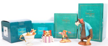 CLASSICS WALT DISNEY COLLECTIONS - FOUR PORCELAIN FIGURES