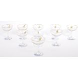 NINE VINTAGE BABYCHAM COCKTAIL COUPE GLASSES