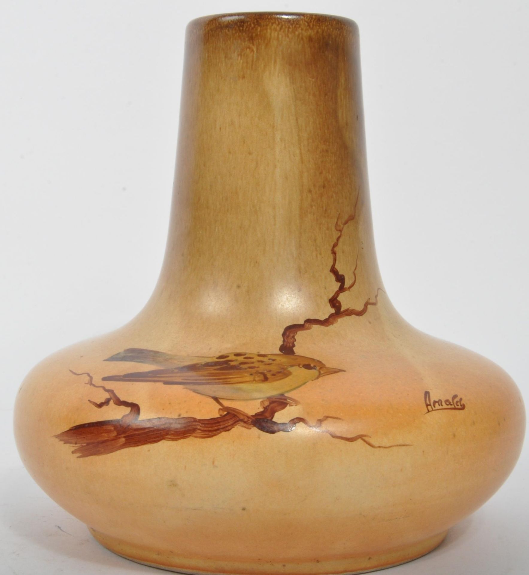 ARNALDO MINIATI - HAND PAINTED POTTERY VASE - Image 3 of 5