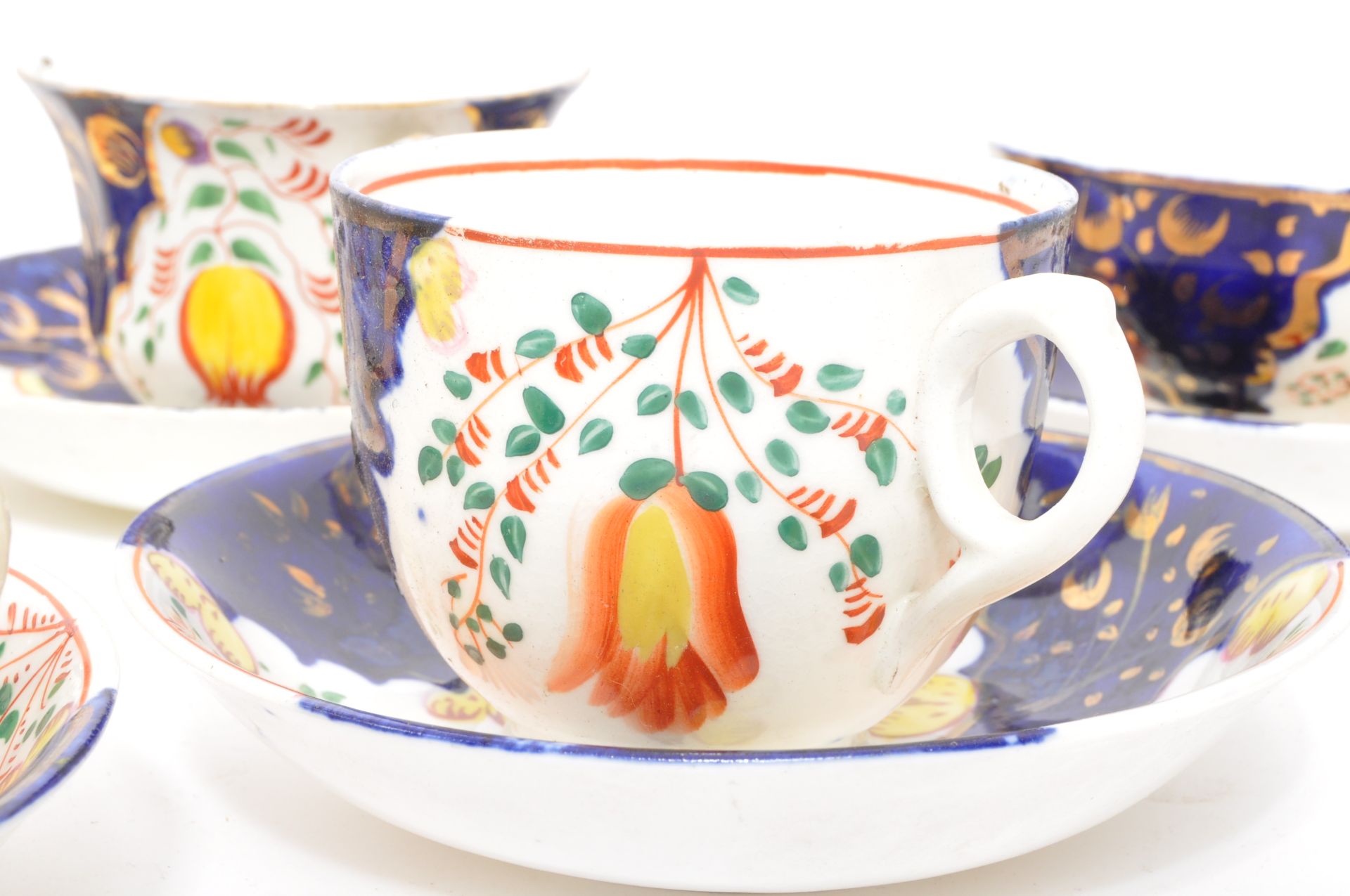 LATE VICTORIAN HAND PAINTED TEA SERVICE BY GAUDY WELSH - Image 6 of 7