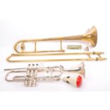 BESSON & CO 'NEW CREATION LP' CHROME TRUMPET IN CASE T/W OTHER
