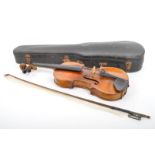 19TH CENTURY JOSEPH GUARNERIUS VIOLIN WITH BOW