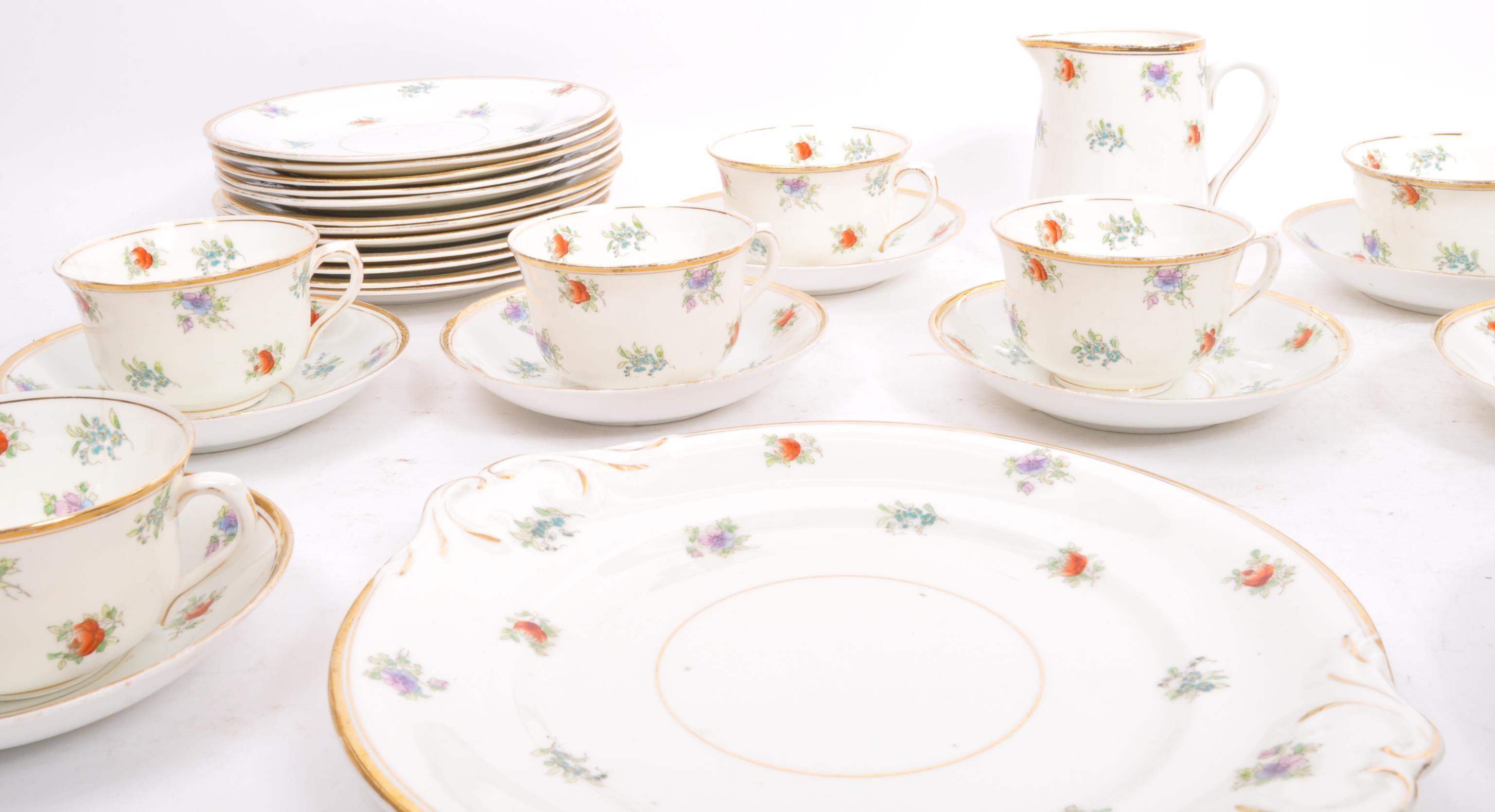 EDWARDIAN MAYER & SHERRATT BONE CHINA FLORAL TEA SERVICE - Bild 3 aus 6