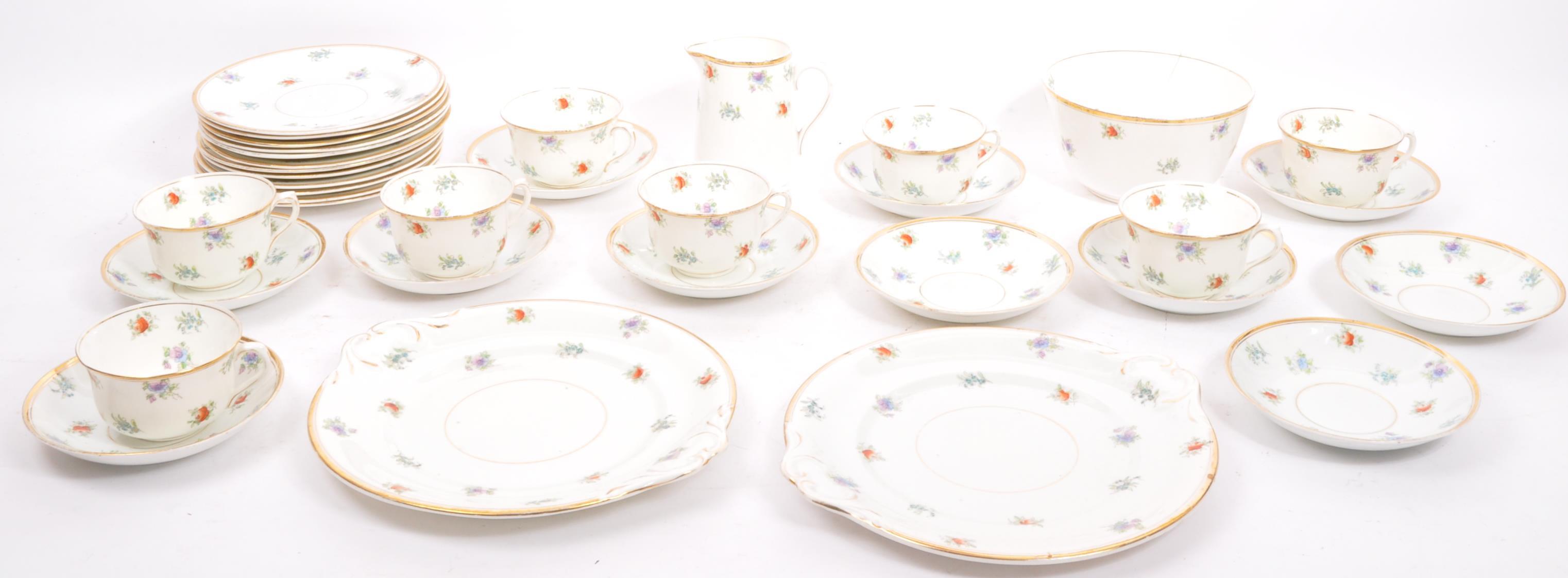 EDWARDIAN MAYER & SHERRATT BONE CHINA FLORAL TEA SERVICE