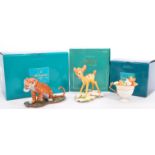 CLASSICS WALT DISNEY COLLECTIONS - THREE PORCELAIN FIFURES