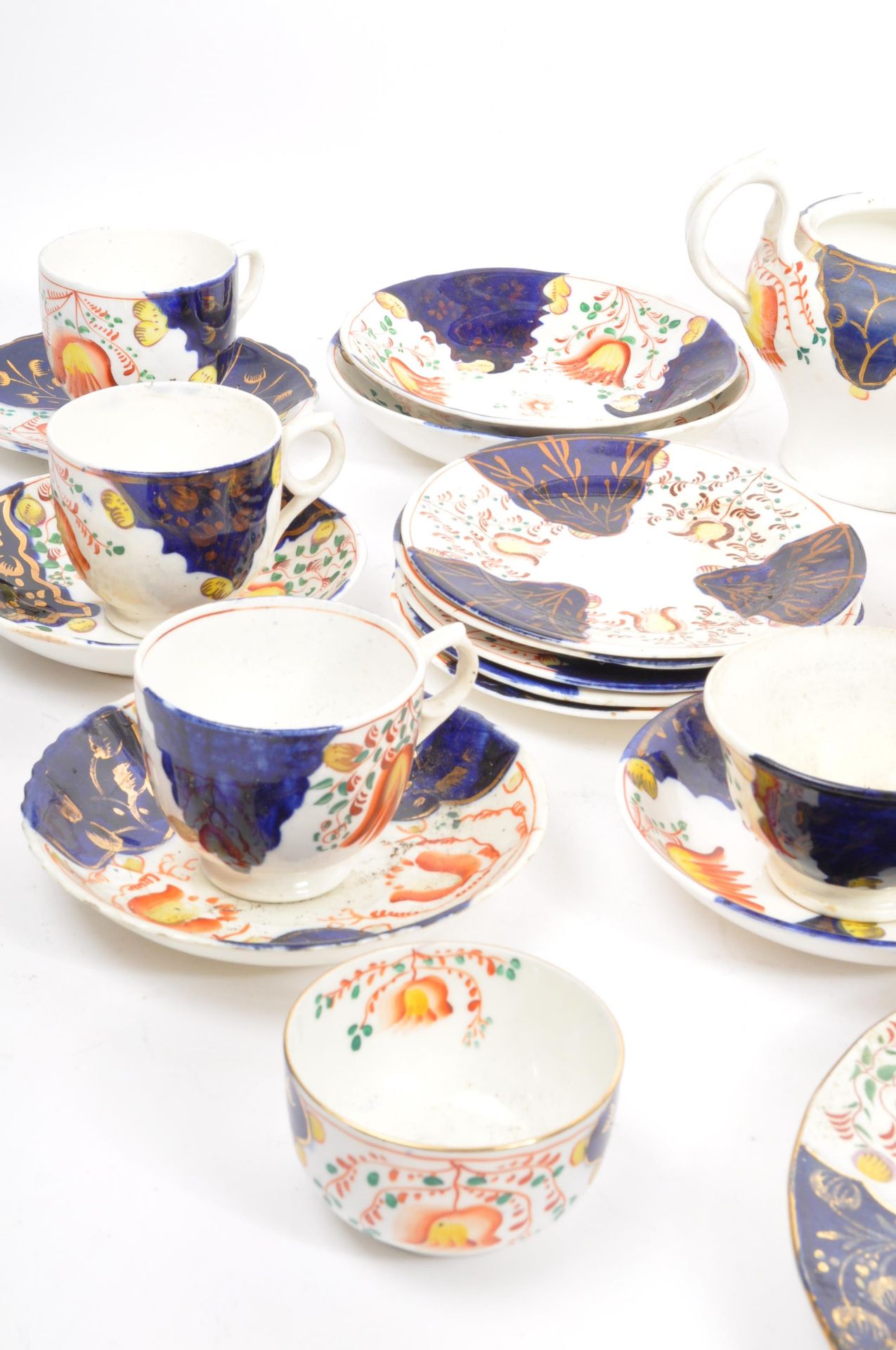 LATE VICTORIAN HAND PAINTED TEA SERVICE BY GAUDY WELSH - Image 5 of 7
