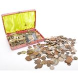 COLLECTION OF FOREIGN & UK CURRENCY COINS