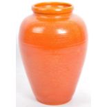 ART DECO ORANGE GLAZED POTTERY VASE