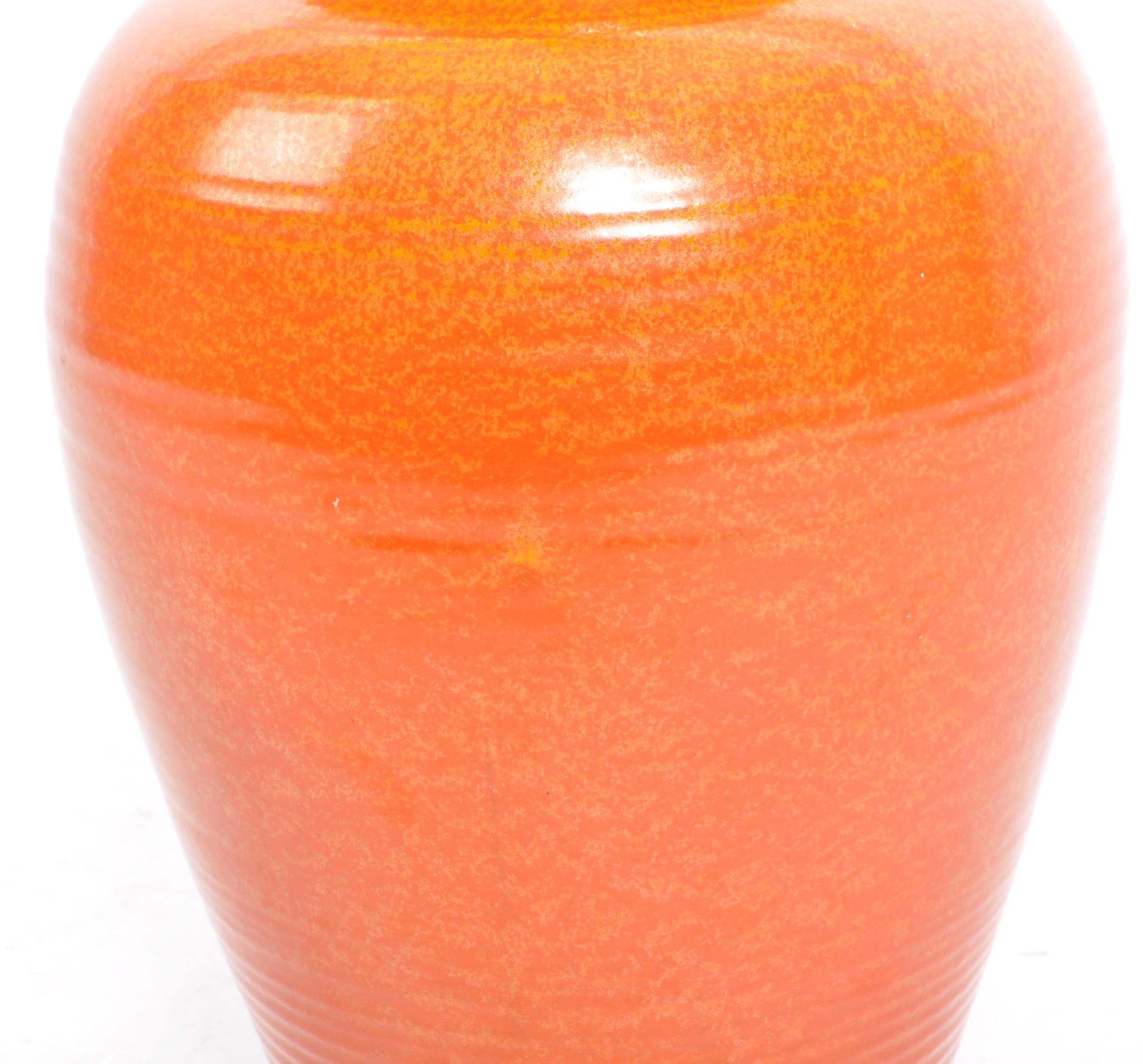 ART DECO ORANGE GLAZED POTTERY VASE - Bild 4 aus 5