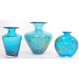 MICHAEL HARRIS FOR MDINA - THREE STUDIO ART GLASS VASES