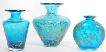 MICHAEL HARRIS FOR MDINA - THREE STUDIO ART GLASS VASES
