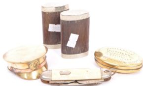 COLLECTION OF 19TH CENTURY & LATER SNUFF BOXES