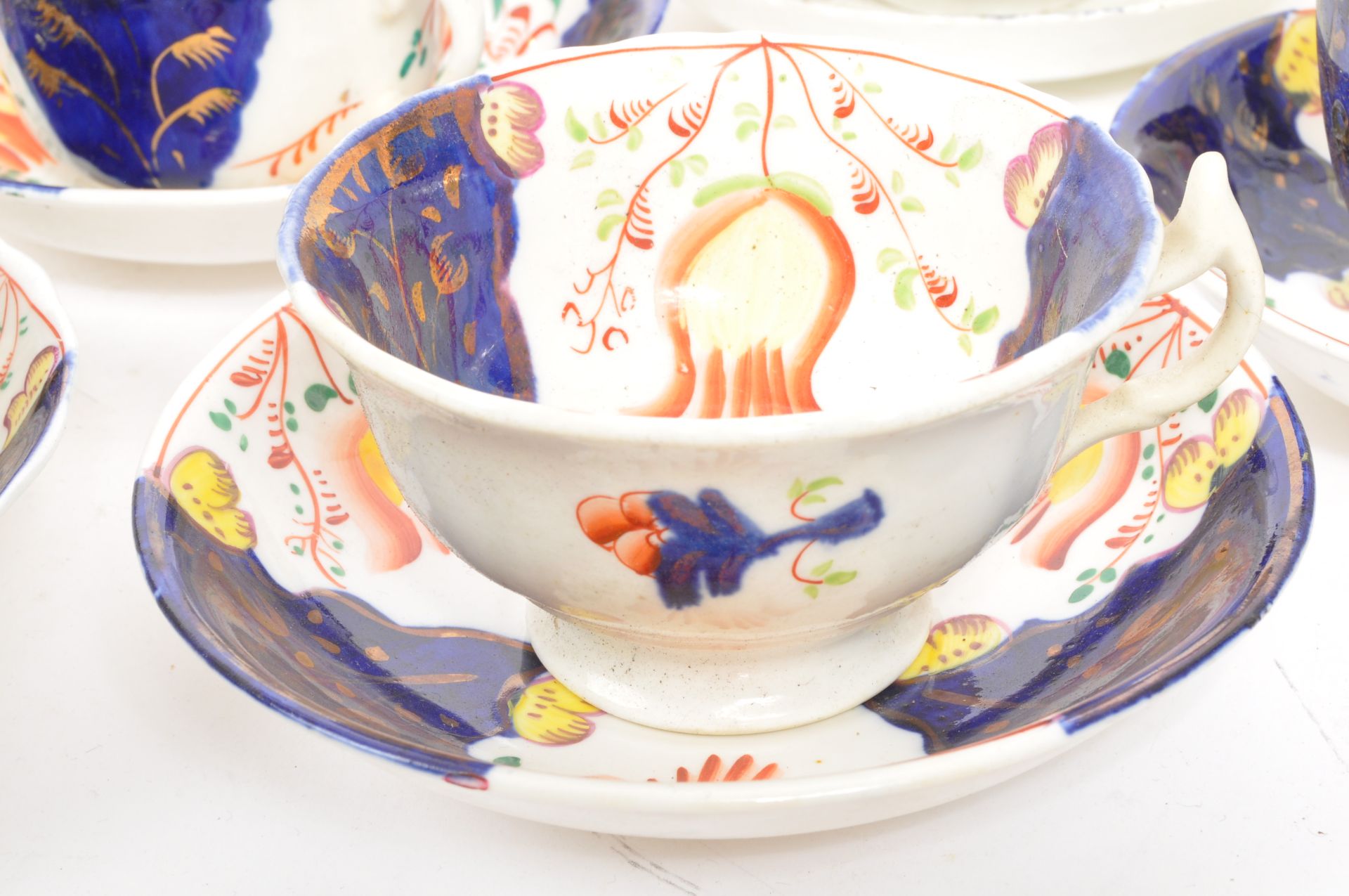 LATE VICTORIAN HAND PAINTED TEA SERVICE BY GAUDY WELSH - Image 7 of 7