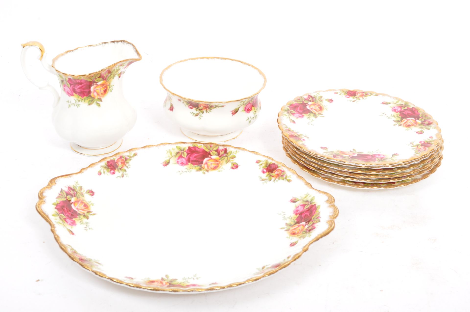 VINTAGE ROYAL ALBERT OLD COUNTRY ROSES 6 PIECE TEA SET - Image 8 of 8