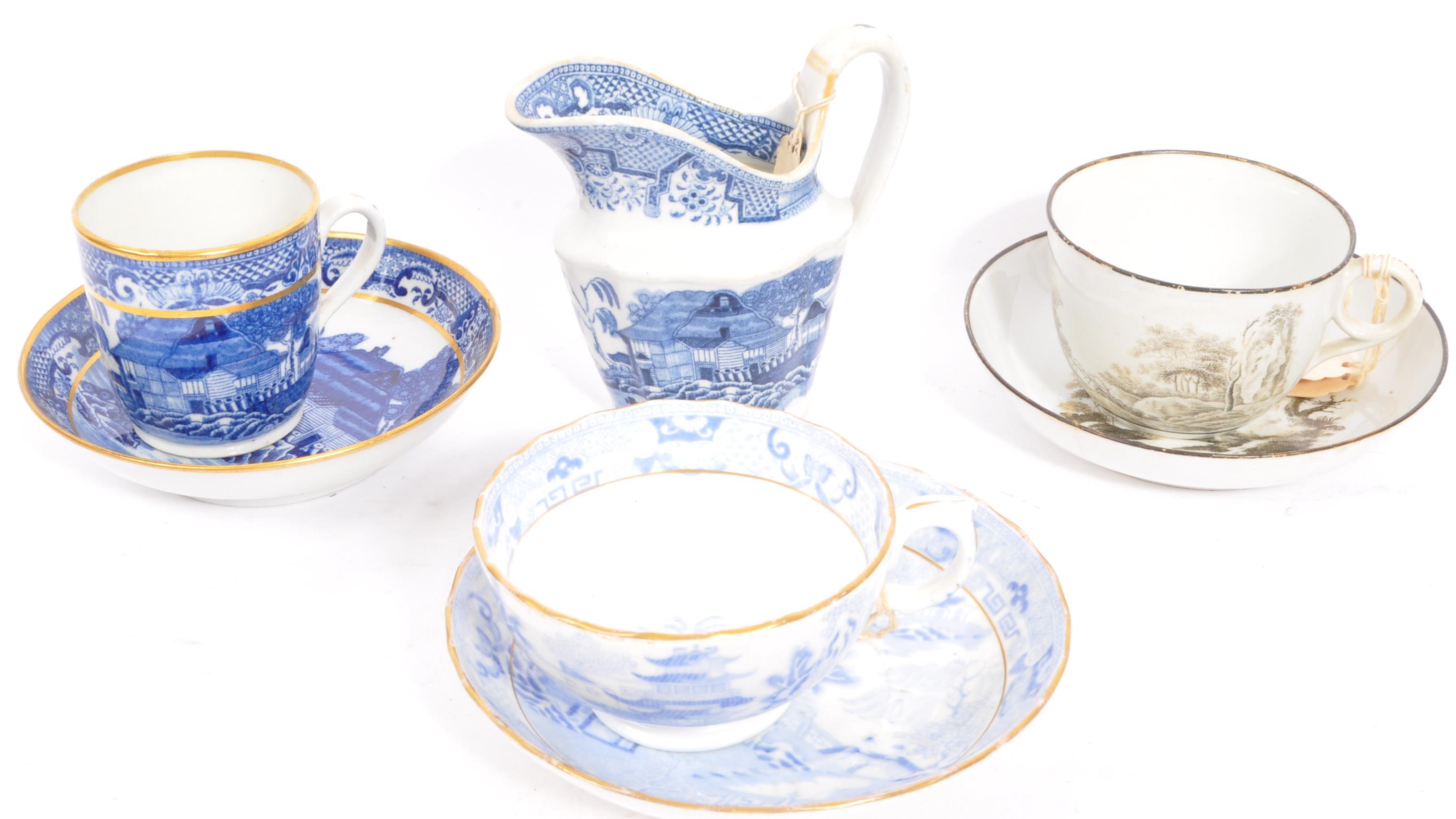 A COLLECTION OF 19TH CENTURY TEA CUPS AND SAUCERS - Bild 2 aus 7