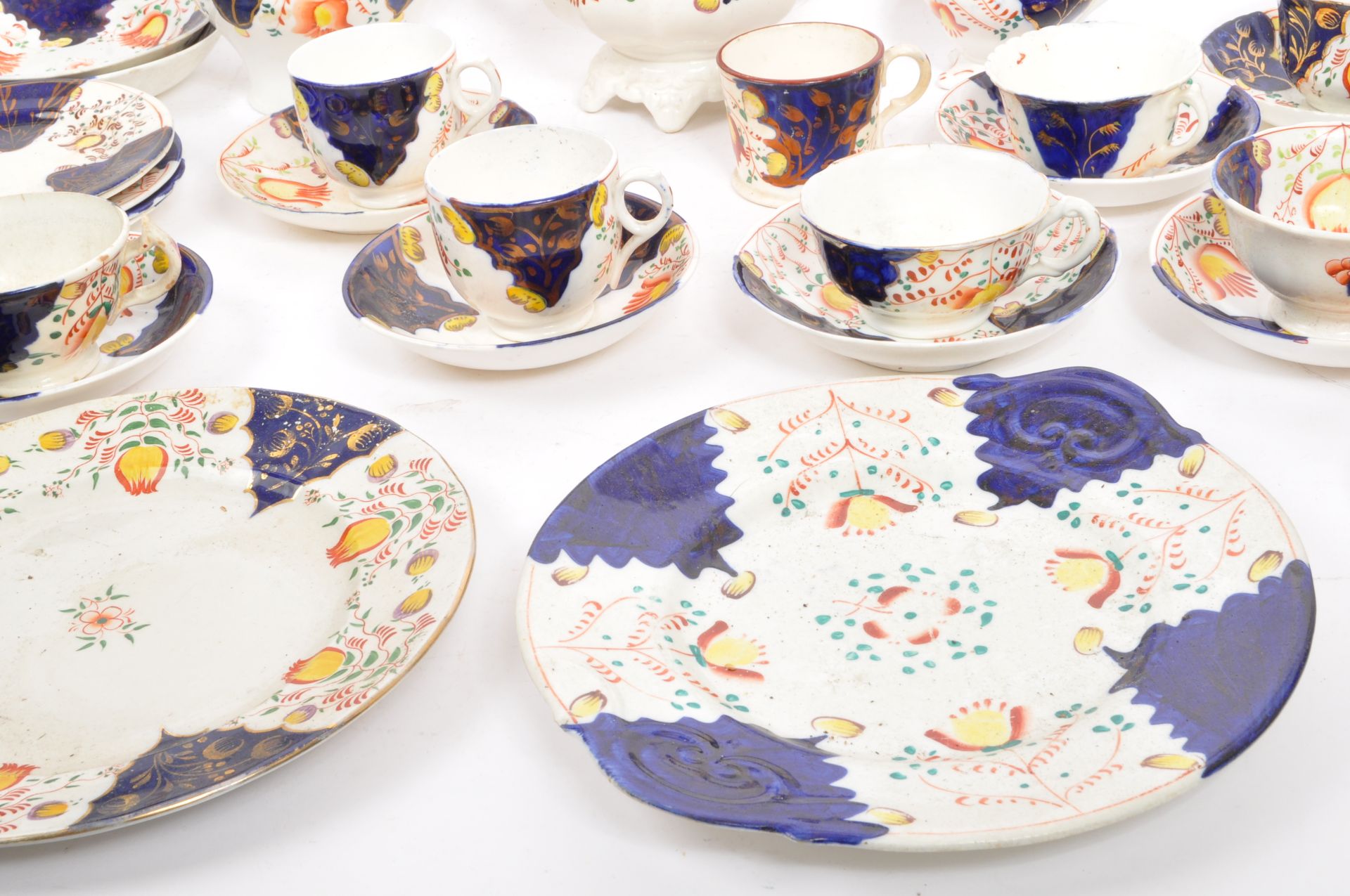 LATE VICTORIAN HAND PAINTED TEA SERVICE BY GAUDY WELSH - Image 3 of 7