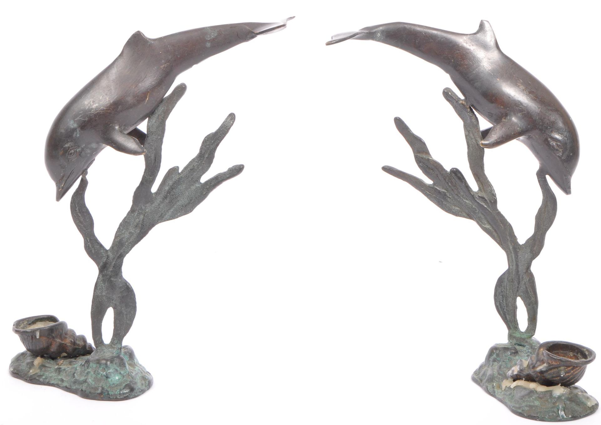 PAIR OF EARLY 20TH CENTURY BRONZE FIGURAL CANDLESTICK HOLDERS - Bild 6 aus 6