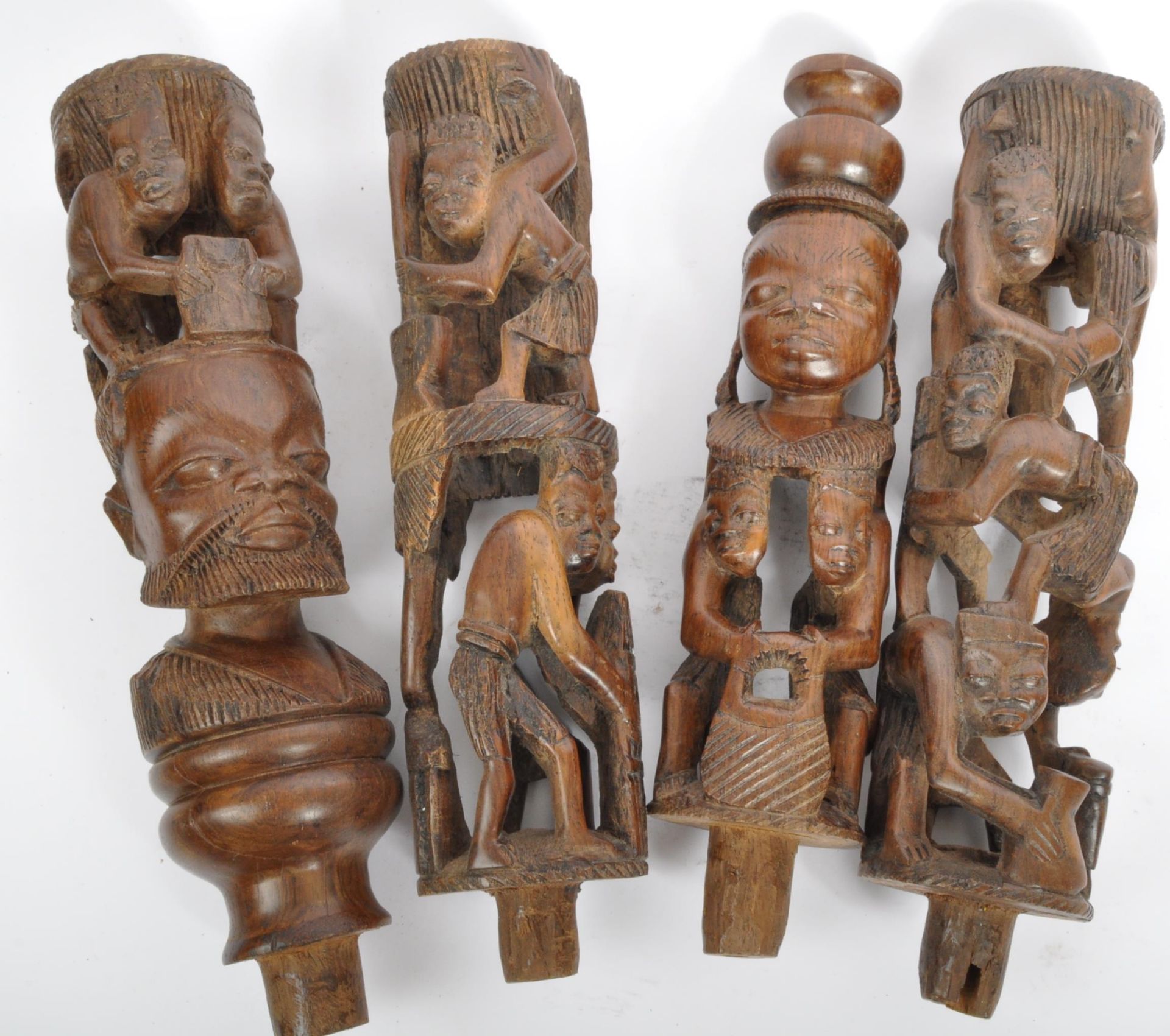COLLECTION OF 20TH CENTURY AFRICAN & ASIAN CARVED FIGURES - Image 2 of 9