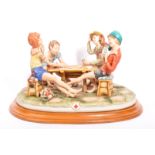 LARGE CAPODIMONTE 'THE CHEATERS' FIGURAL GROUP
