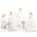 COLLECTION OF SIX NAO PORCELAIN FIGURES