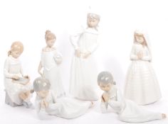 COLLECTION OF SIX NAO PORCELAIN FIGURES