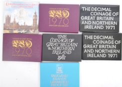 COLLECTION OF SIX GREAT BRITAIN COINAGE SETS