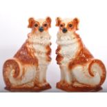 PAIR OF 20TH CENTURY FIRE SIDE MANTEL DOGS