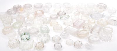 LARGE COLLECTION OF CUT GLASS SALTS