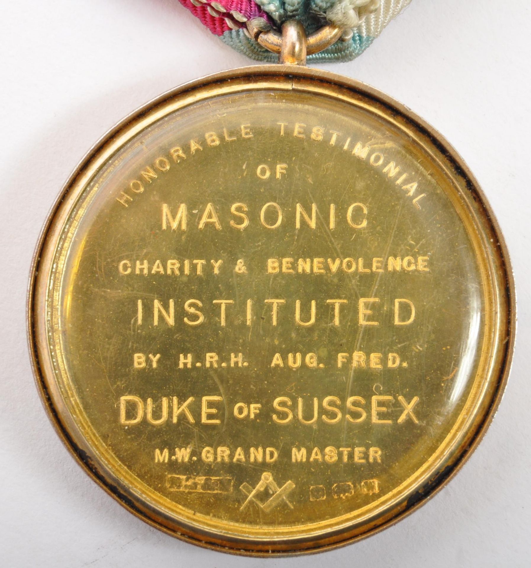 A MASONIC REGALIA MEDAL FOR TESTIMONIAL OF MASONIC CHARITY - Image 4 of 4