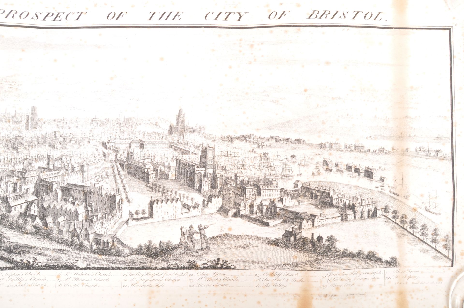 S & N BUCK - 1734 - THE NORTH WEST PROSPECT OF BRISTOL ENGRAVING - Image 3 of 6