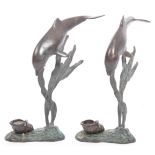 PAIR OF EARLY 20TH CENTURY BRONZE FIGURAL CANDLESTICK HOLDERS