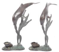 PAIR OF EARLY 20TH CENTURY BRONZE FIGURAL CANDLESTICK HOLDERS