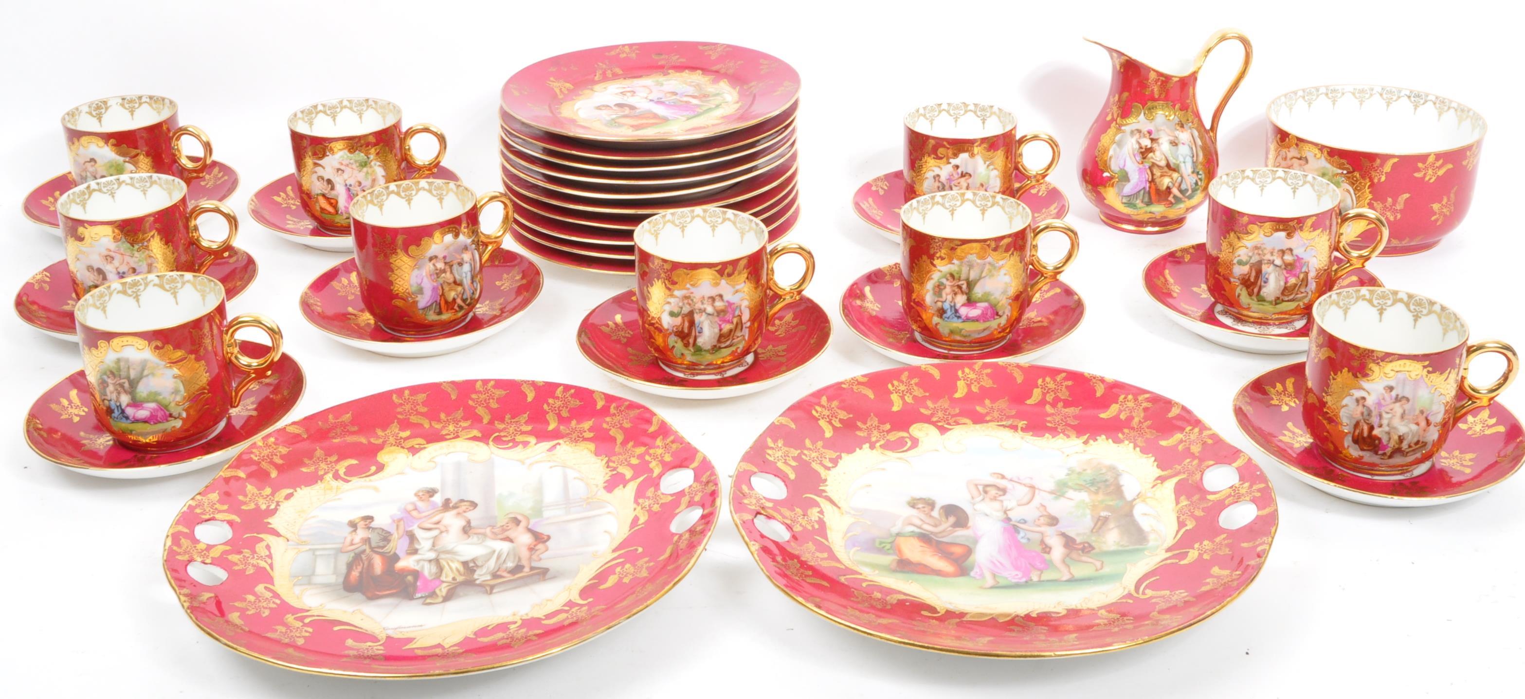 A CONTINENTAL PORCELAIN PART TEA SERVICE