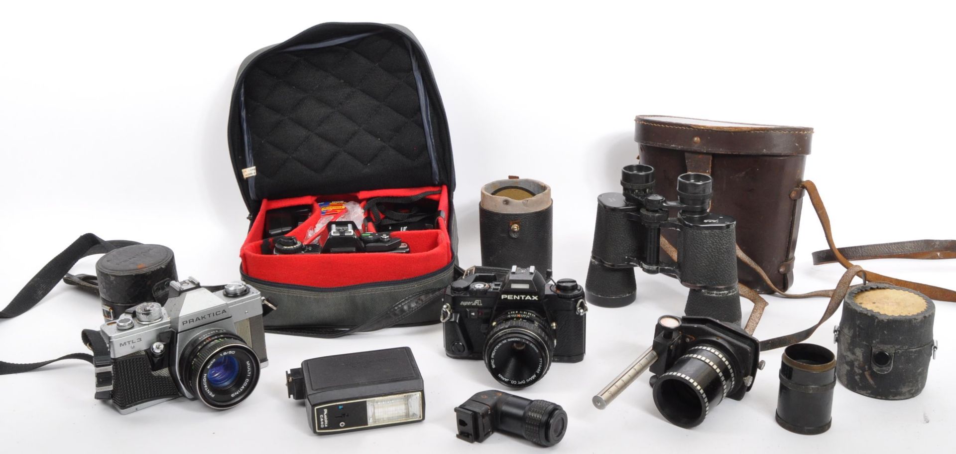 COLLECTION OF RETRO VINTAGE CAMERAS & CAMERA EQUIPMENT