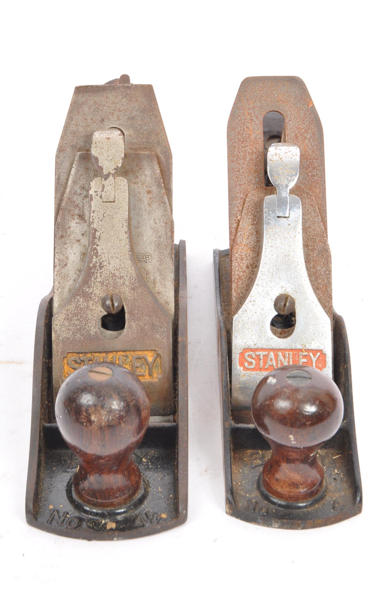 FOUR VINTAGE 20TH CENTURY STANLEY WOOD BENCH PLANES - Image 4 of 7