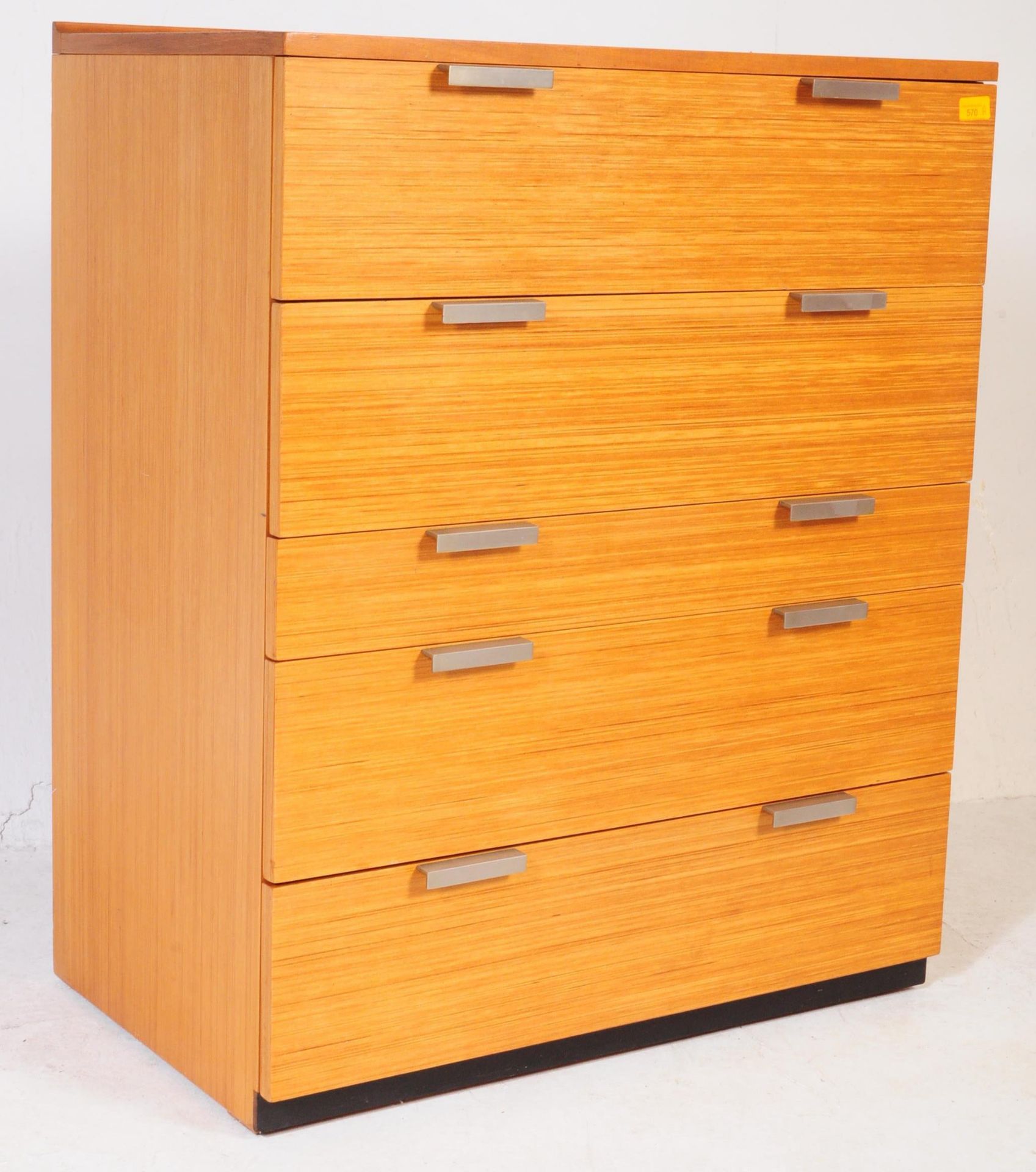 MID CENTURY STAG TEAK CHEST OF DRAWERS