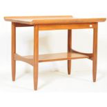 1970'S RETRO VINTAGE TEAK COFFEE TABLE WITH RAISED EDGES