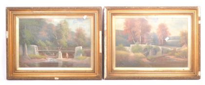 GEORGE HARRIS - LOCAL INTEREST - TWO RIVER OIL PAINTINGS