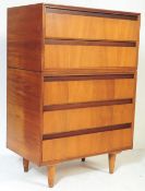 RETRO MID CENTURY MEREDEW TEAK PEDESTAL CHEST OF DRAWERS