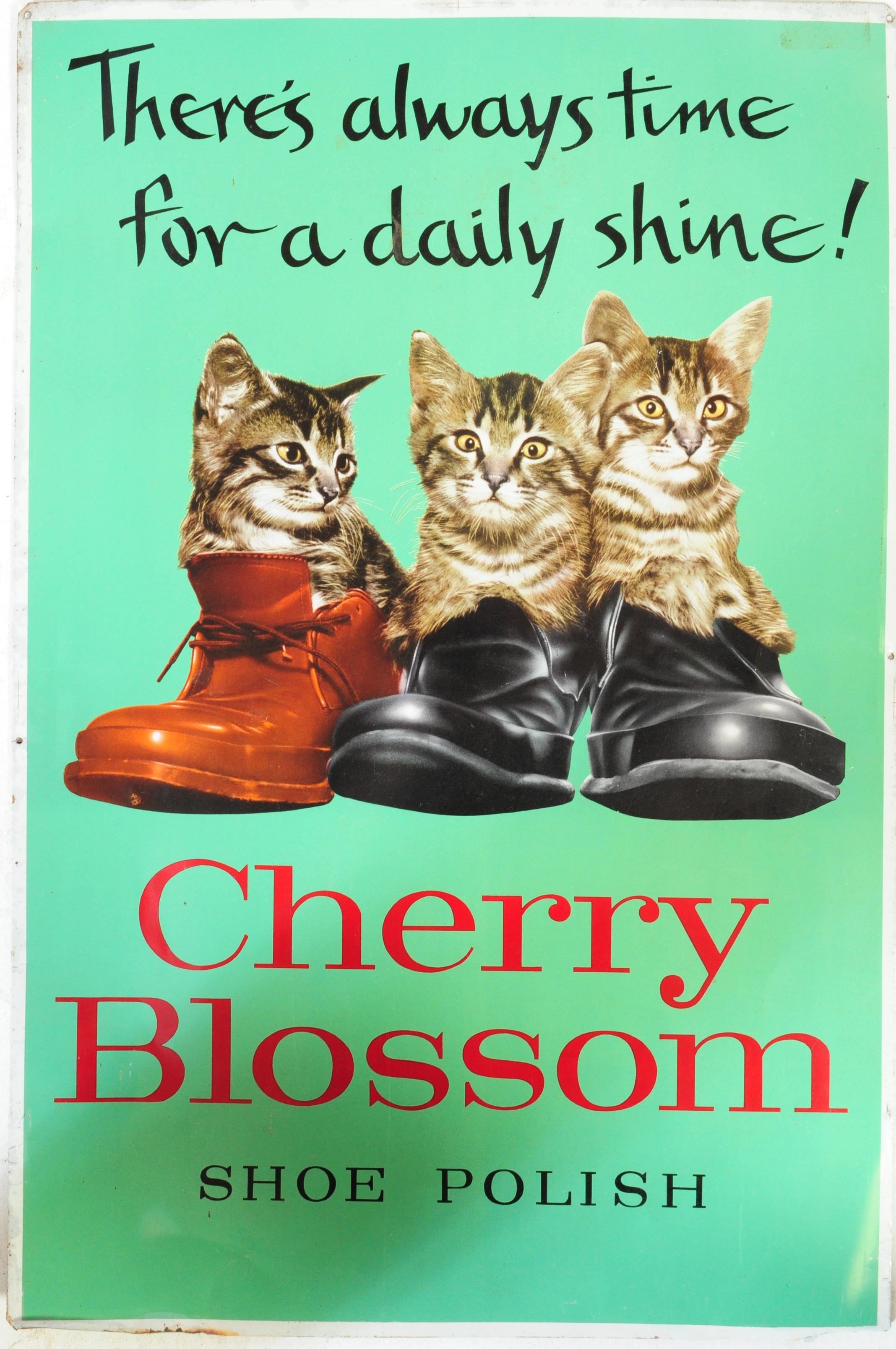 CHERRY BLOSSOM SHOE POLISH - RETRO ADVERTISING SIGN - Image 2 of 5