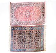 TWO 20TH CENTURY VINTAGE CARPET FLOOR RUGS