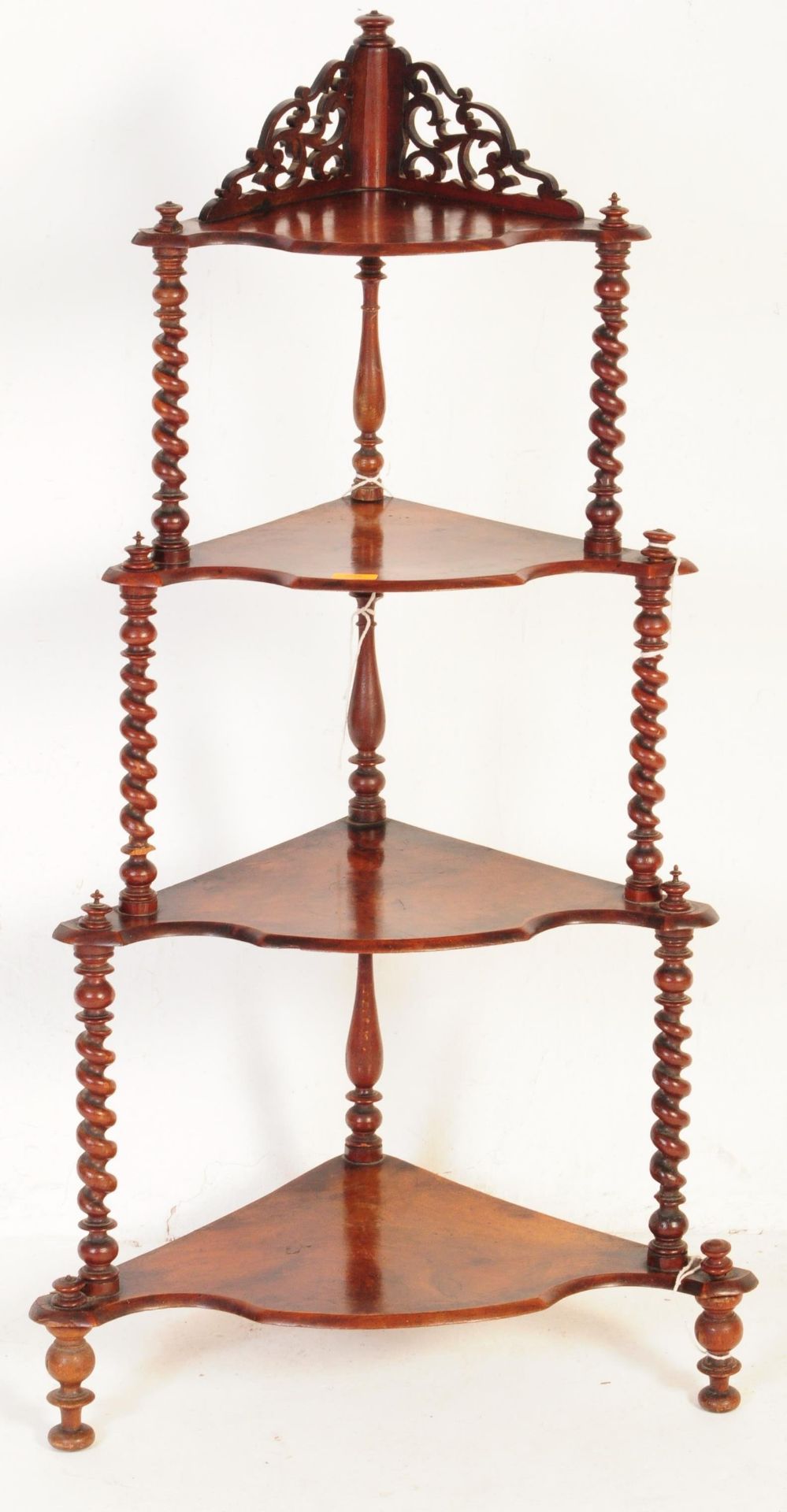 19TH CENTURY WALNUT WATERFALL WHATNOT ETAGERE - Image 2 of 5