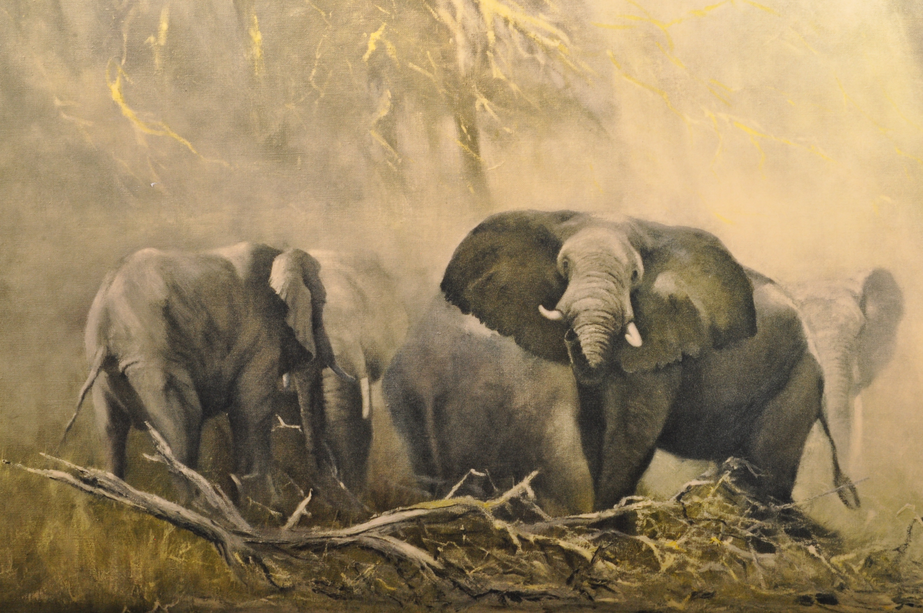 DAVID SHEPHERD - ELEPHANTS AT AMBOSELI - FRAMED PRINT - Image 4 of 6