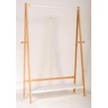 CONTEMPORARY 21ST CENTURY WOODEN COAT STAND SHOE RACK