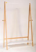 CONTEMPORARY 21ST CENTURY WOODEN COAT STAND SHOE RACK