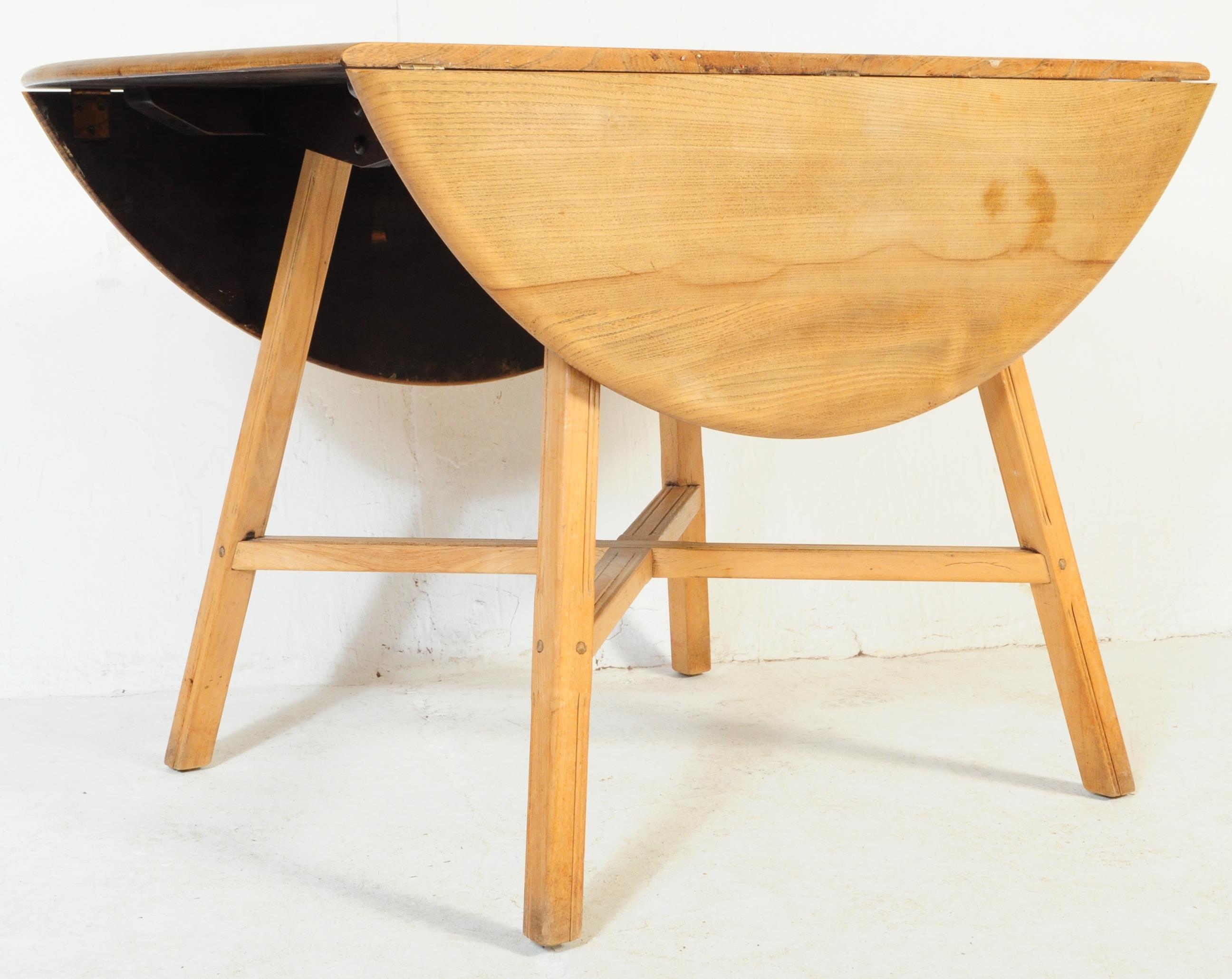 LATE 20TH CENTURY ERCOL DROP LEAF DINING TABLE & CHAIRS - Image 5 of 6