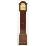 EARLY 20TH CENTURY 1920S OAK GRANDMOTHER LONGCASE CLOCK