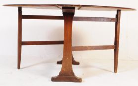 RETRO VINTAGE ERCOL DARK STAINED BEECH & ELM GATE LEG TABLE