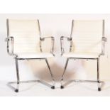 PAIR OF VINTAGE 20TH CENTURY EAMES STYLE OFFICE ARMCHAIRS